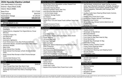 2026 Hyundai ELANTRA Limited