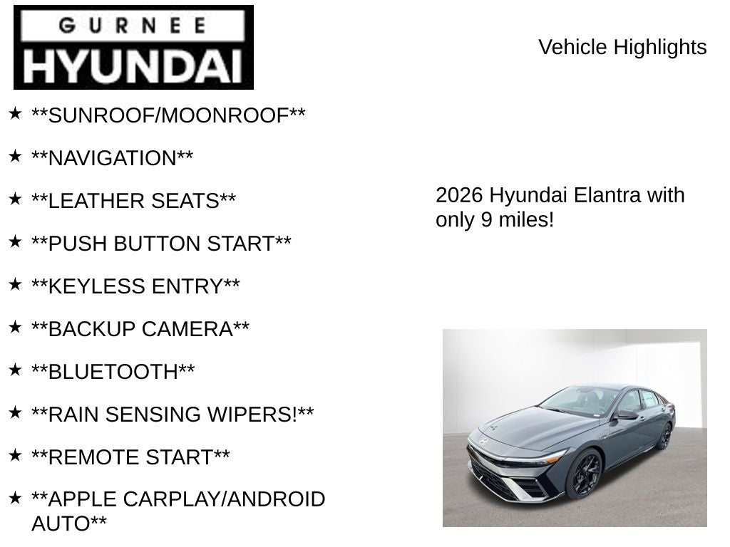 2026 Hyundai ELANTRA N Line