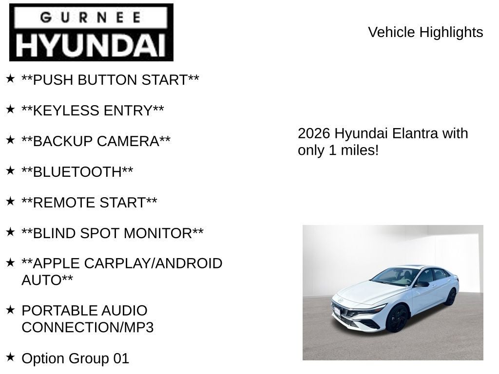2026 Hyundai ELANTRA SEL Sport