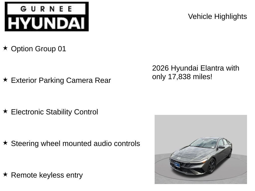 2026 Hyundai ELANTRA SEL Sport