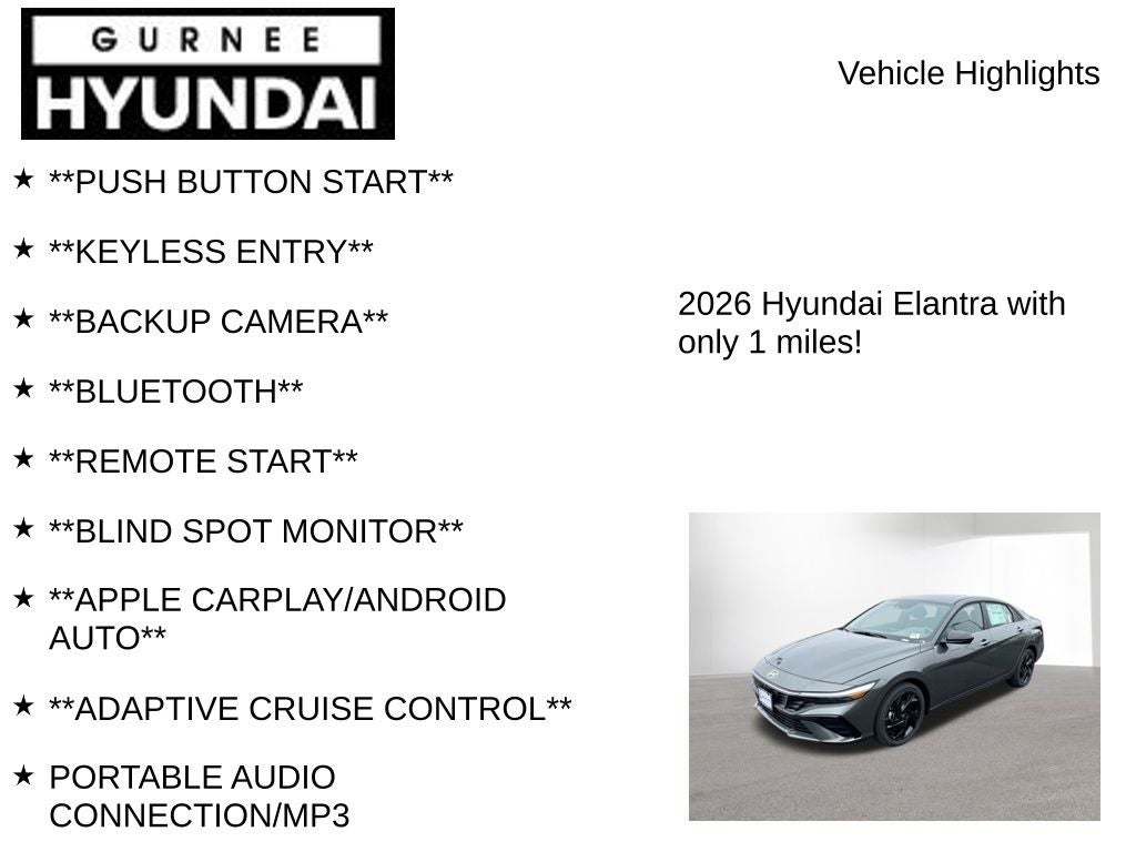 2026 Hyundai ELANTRA SEL Sport