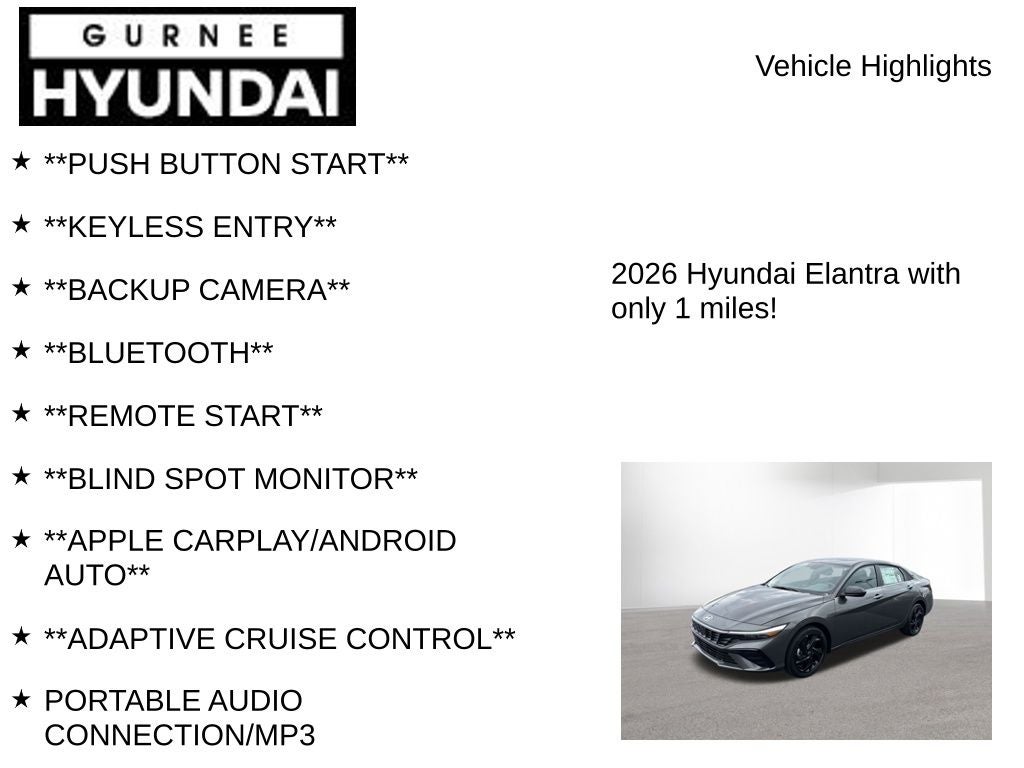 2026 Hyundai ELANTRA SEL Sport