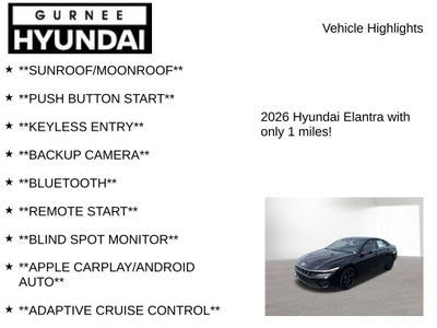2026 Hyundai ELANTRA SEL Sport