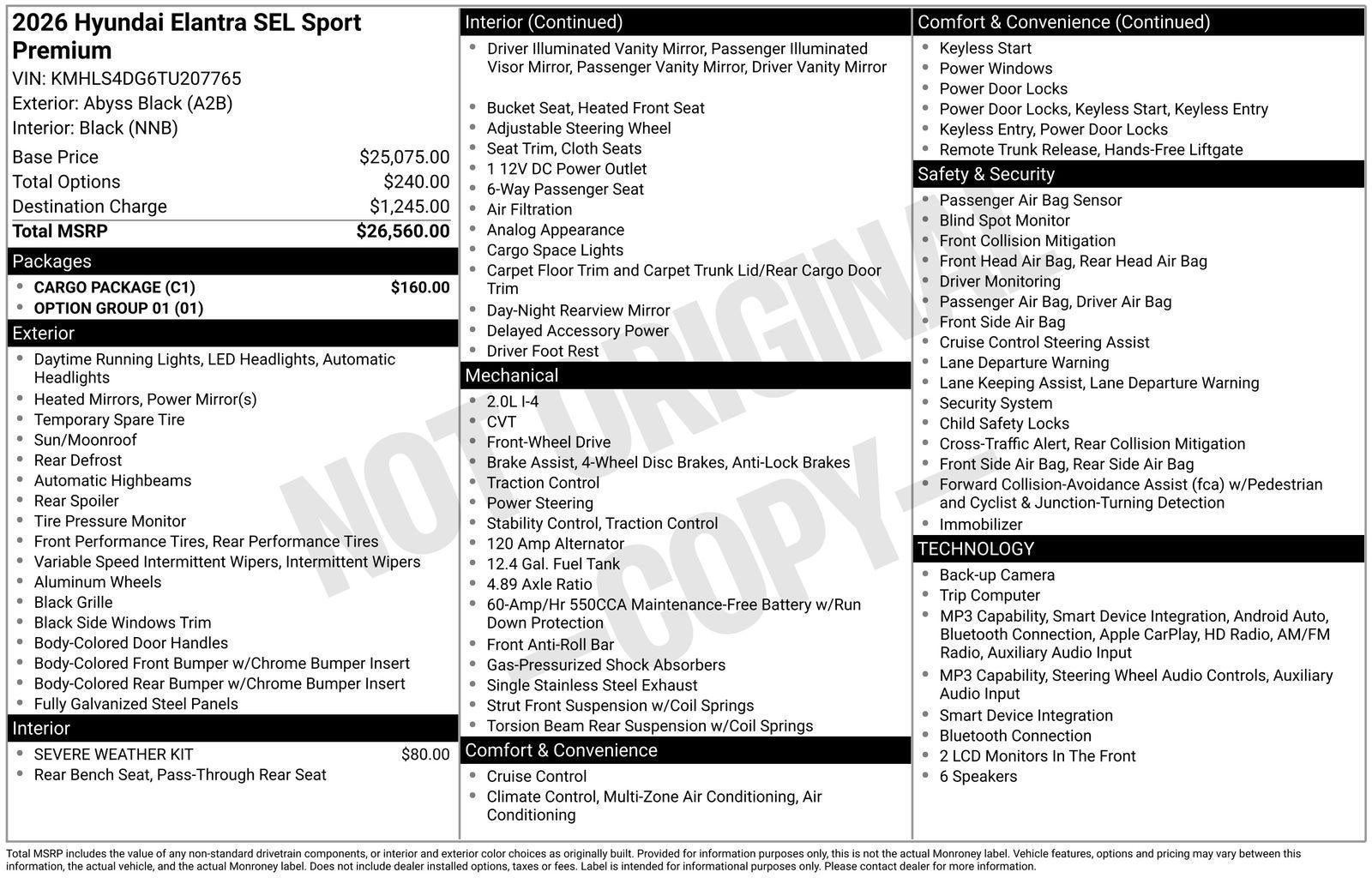 2026 Hyundai ELANTRA SEL Sport