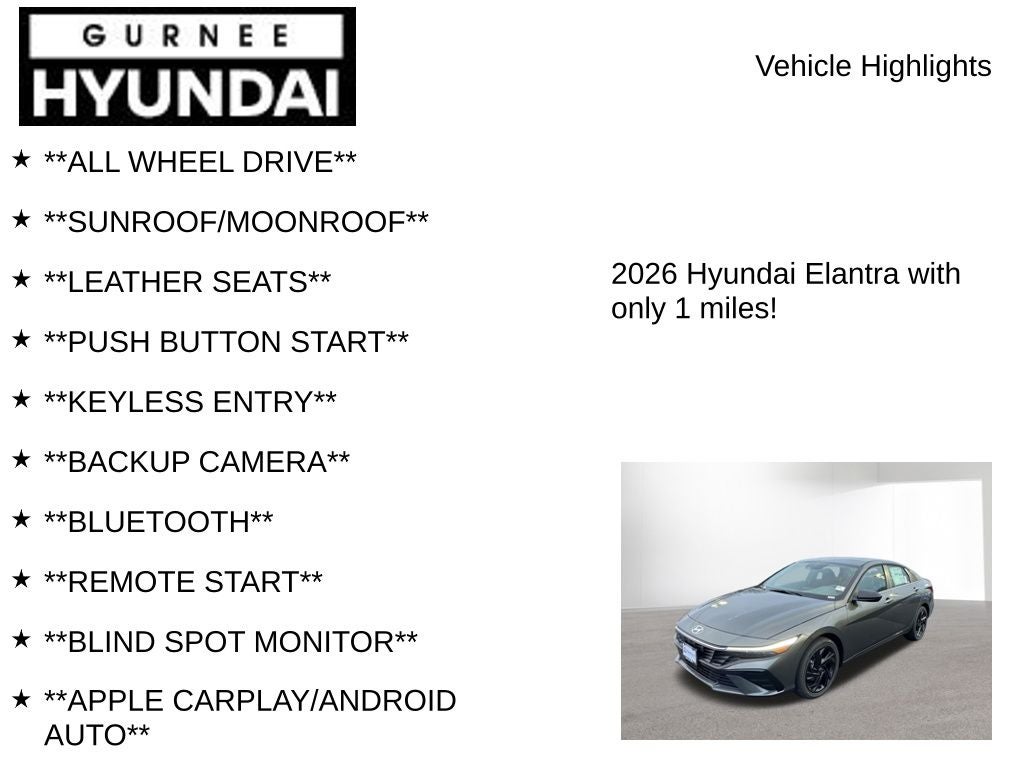 2026 Hyundai ELANTRA SEL Sport