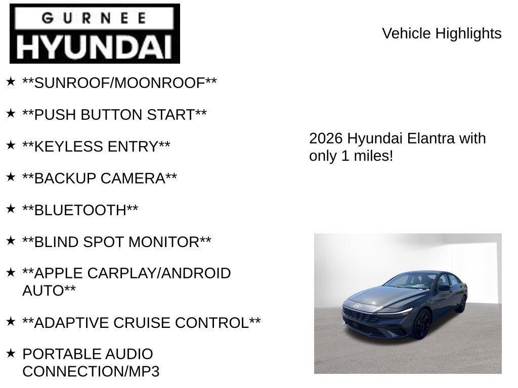 2026 Hyundai ELANTRA SEL Sport