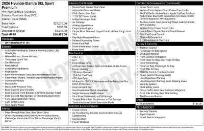 2026 Hyundai ELANTRA SEL Sport