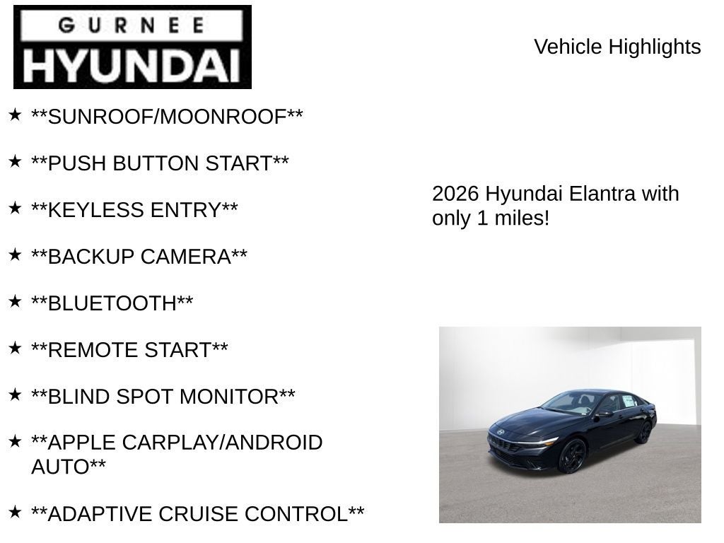 2026 Hyundai ELANTRA SEL Sport