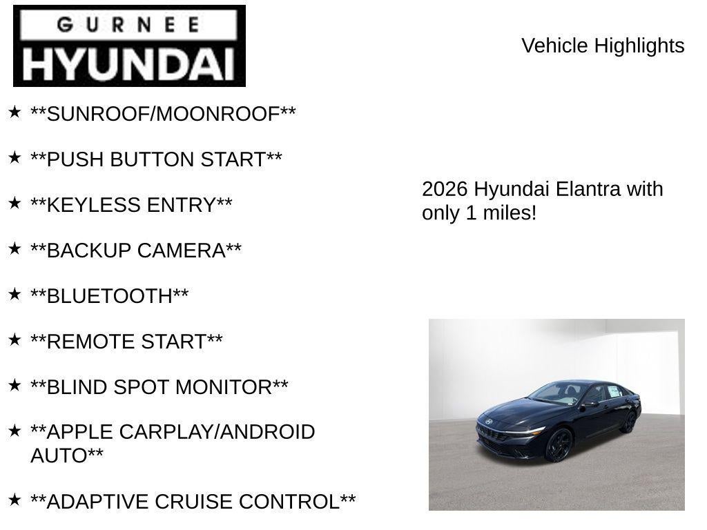 2026 Hyundai ELANTRA SEL Sport