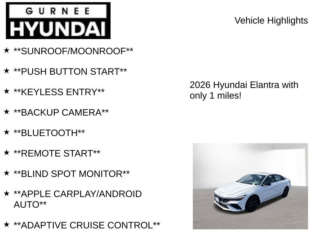 2026 Hyundai ELANTRA SEL Sport