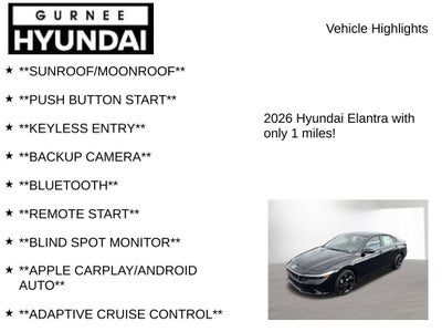2026 Hyundai ELANTRA SEL Sport