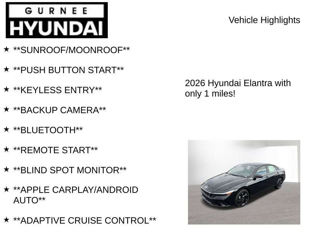 2026 Hyundai ELANTRA SEL Sport