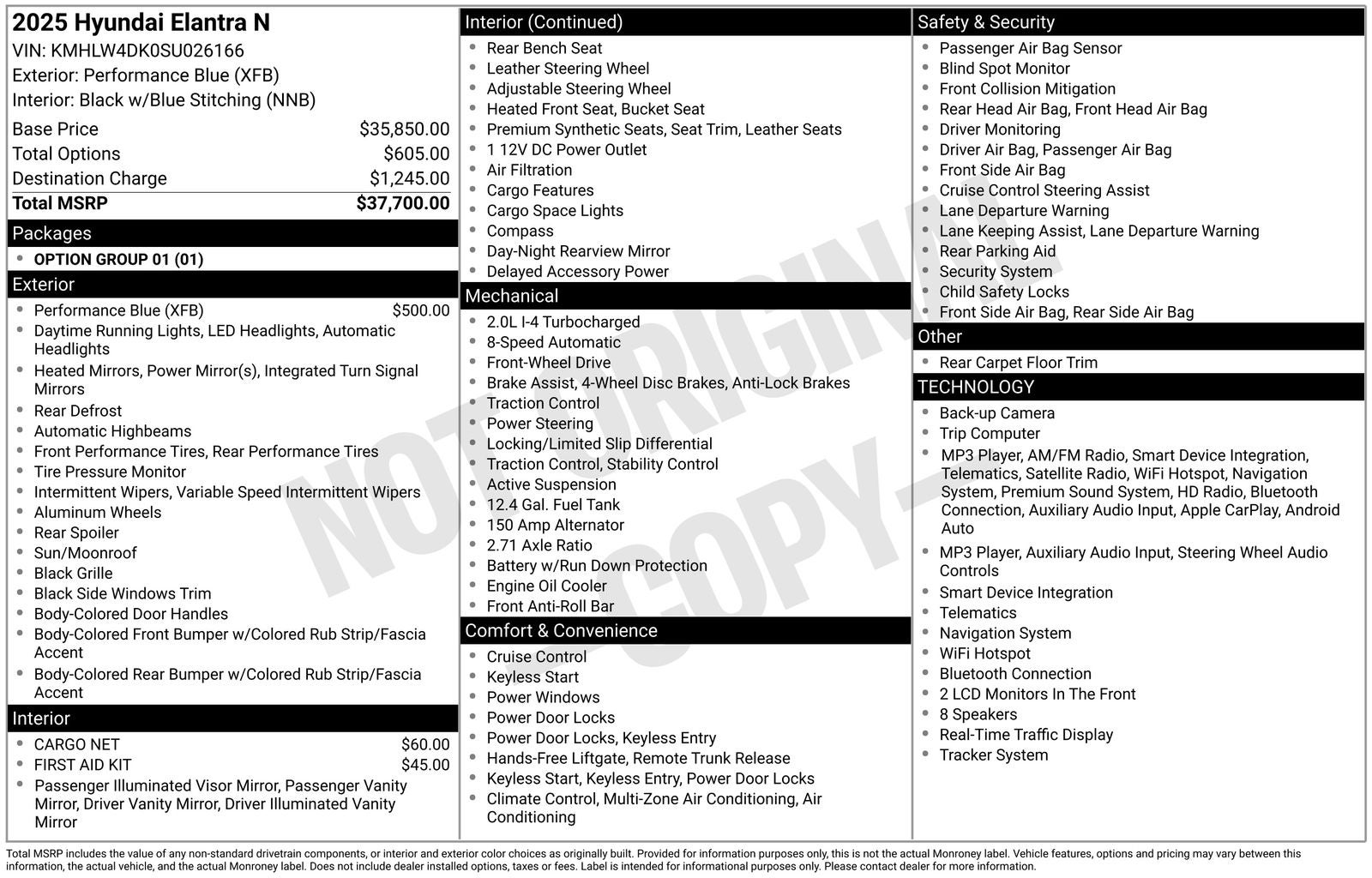 2025 Hyundai ELANTRA N Base