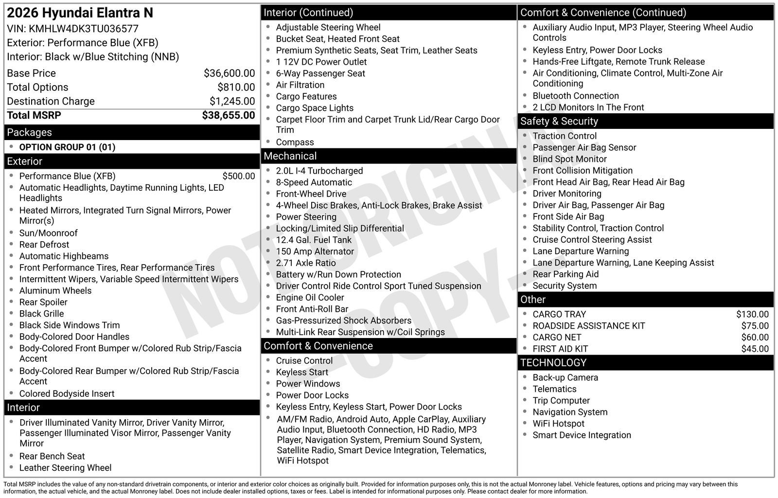 2026 Hyundai ELANTRA N Base