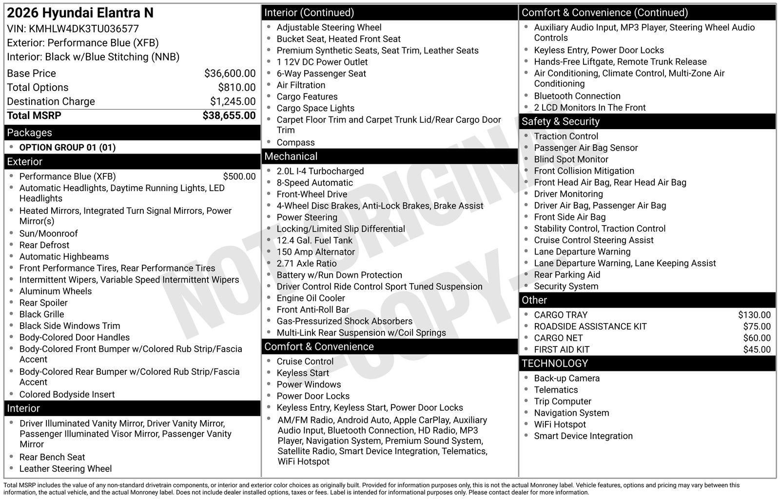 2026 Hyundai ELANTRA N Base