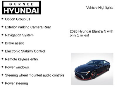 2026 Hyundai ELANTRA N Base