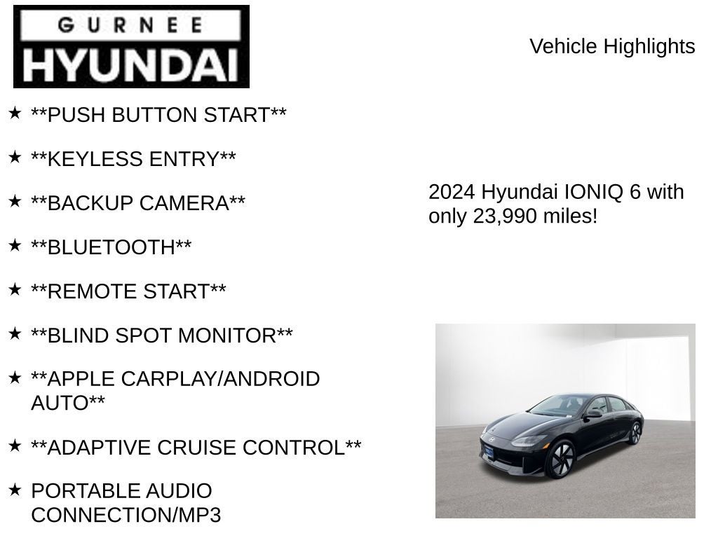 2024 Hyundai IONIQ 6 SE