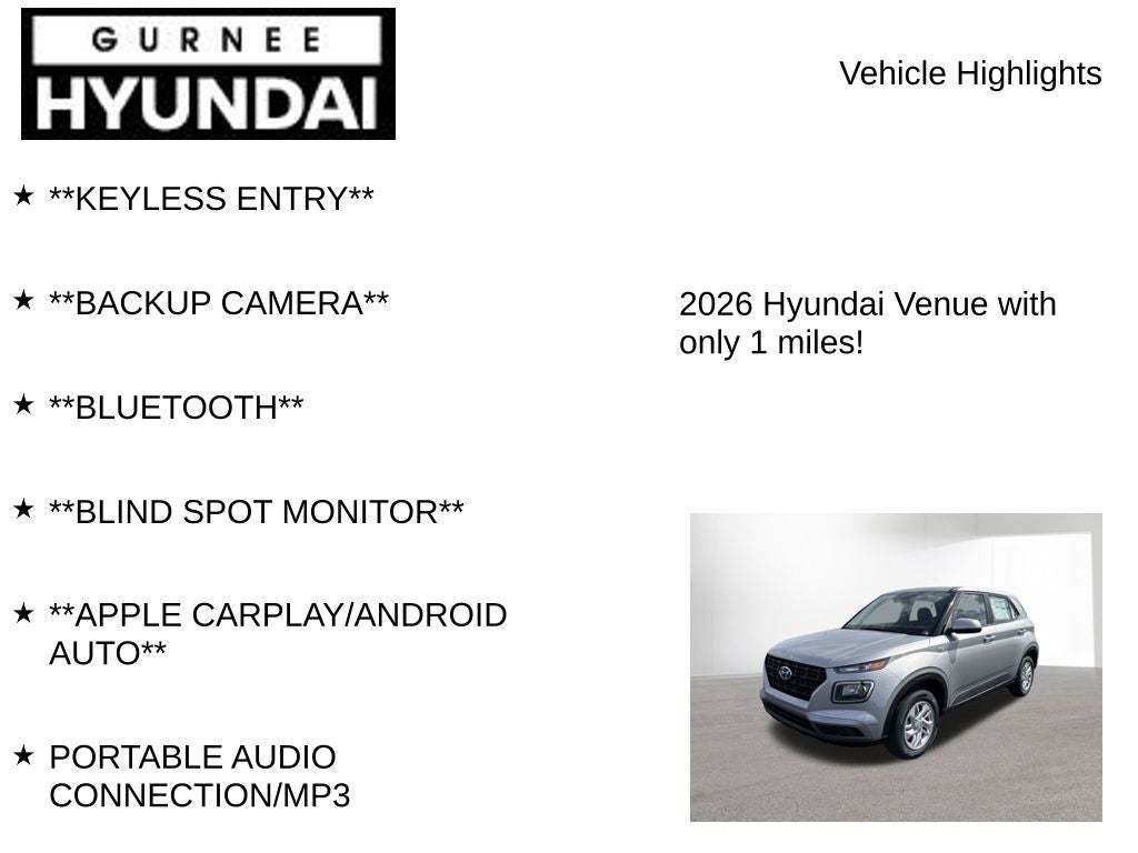 2026 Hyundai VENUE SE