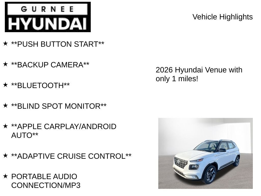2026 Hyundai VENUE SEL