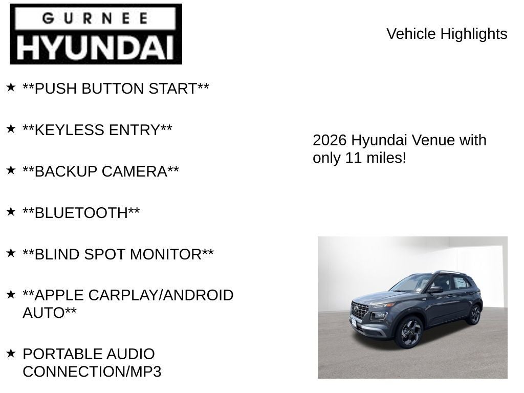 2026 Hyundai VENUE SEL