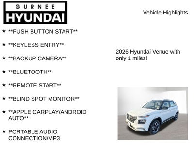 2026 Hyundai VENUE SEL