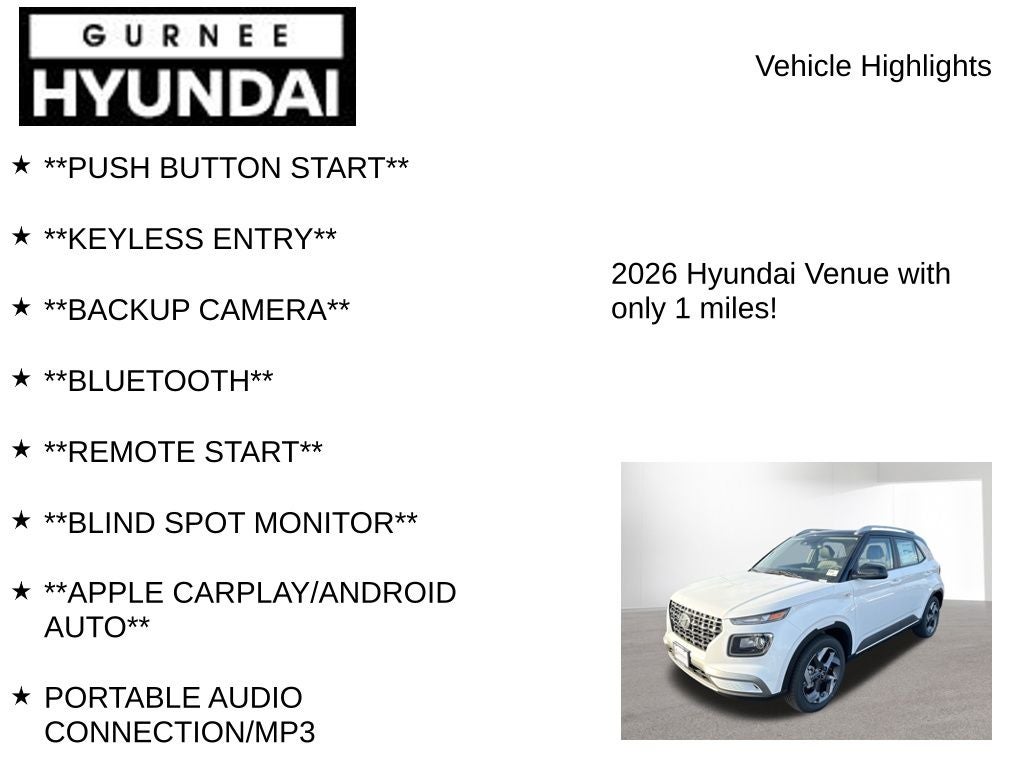 2026 Hyundai VENUE SEL