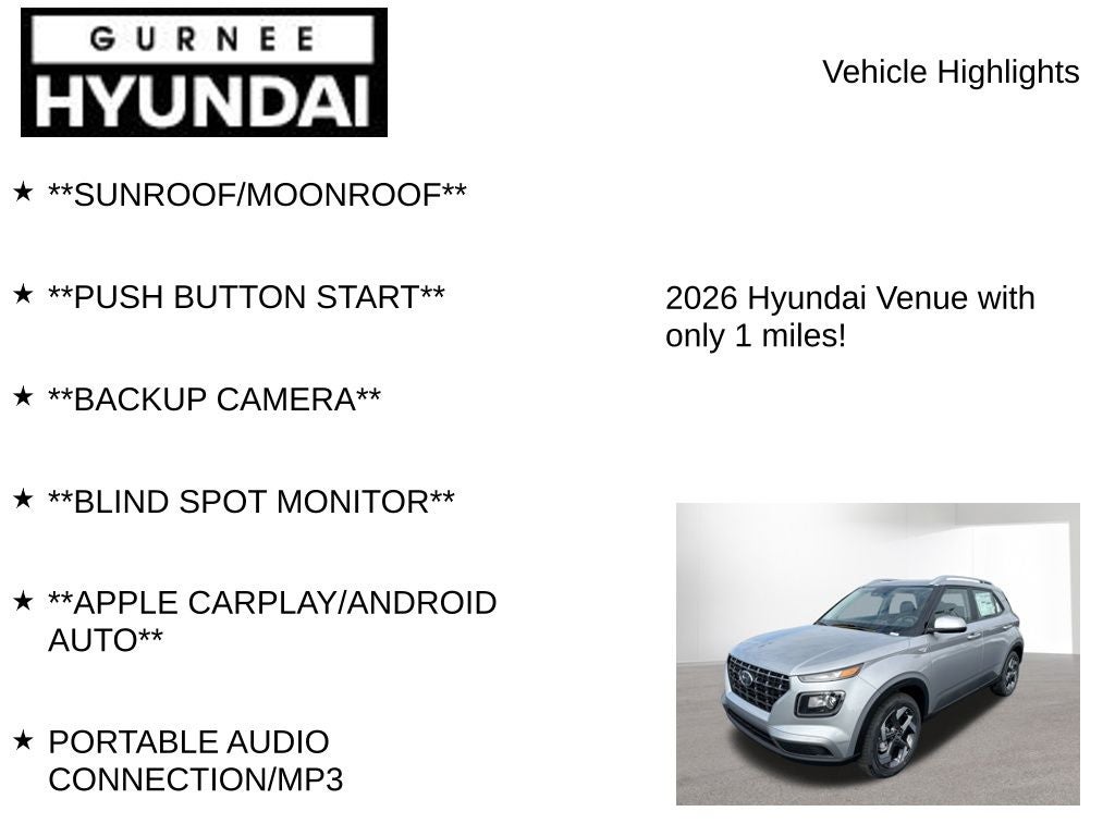 2026 Hyundai VENUE SEL