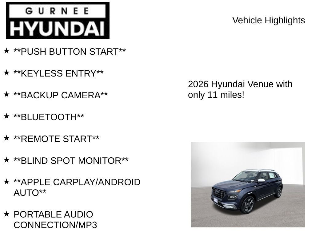 2026 Hyundai VENUE SEL