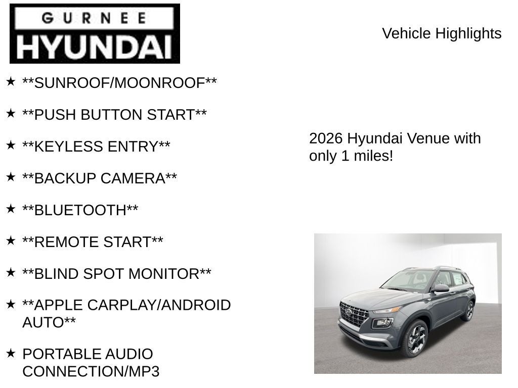 2026 Hyundai VENUE SEL