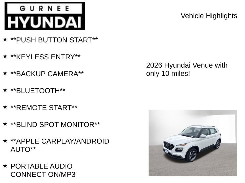 2026 Hyundai VENUE SEL