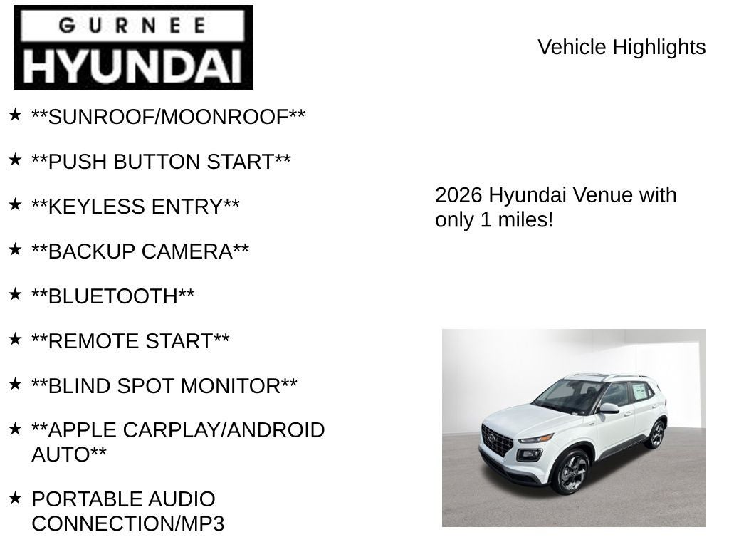 2026 Hyundai VENUE SEL