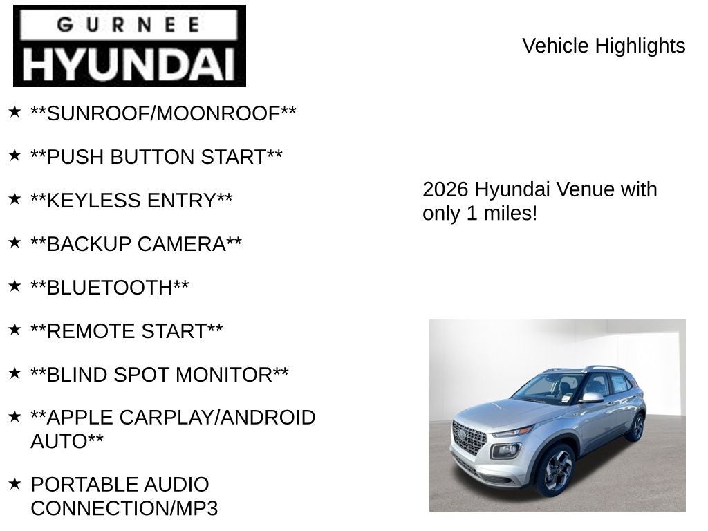 2026 Hyundai VENUE SEL