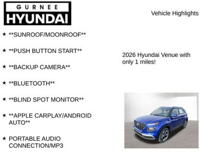 2026 Hyundai VENUE SEL