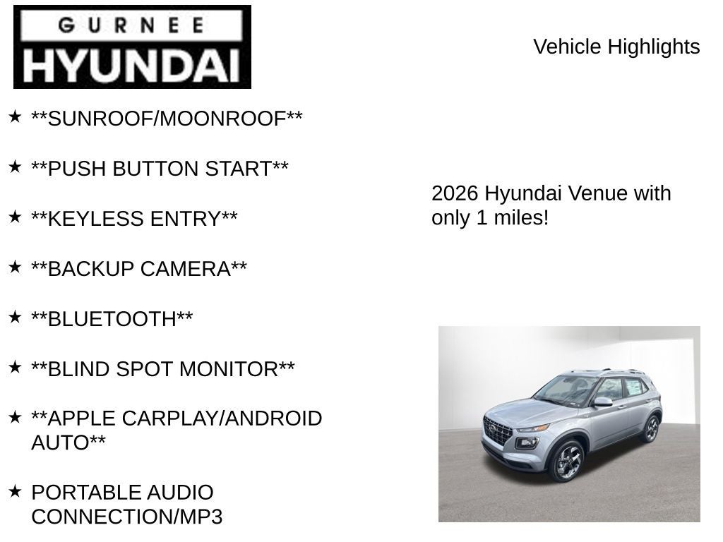 2026 Hyundai VENUE SEL