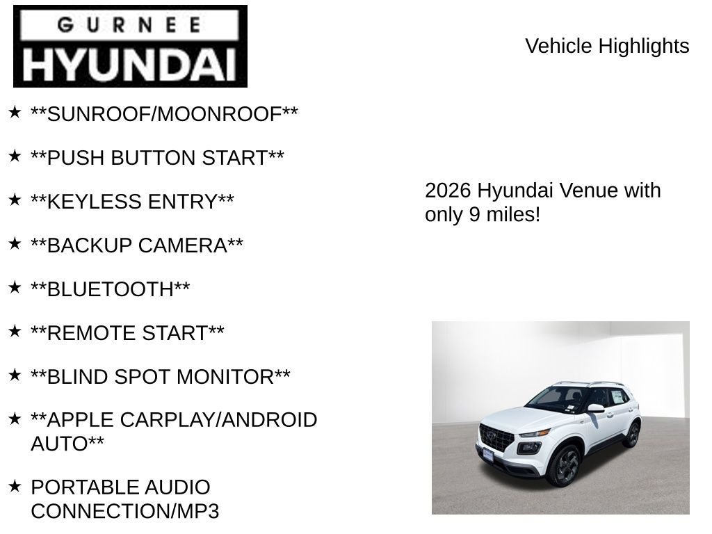 2026 Hyundai VENUE SEL