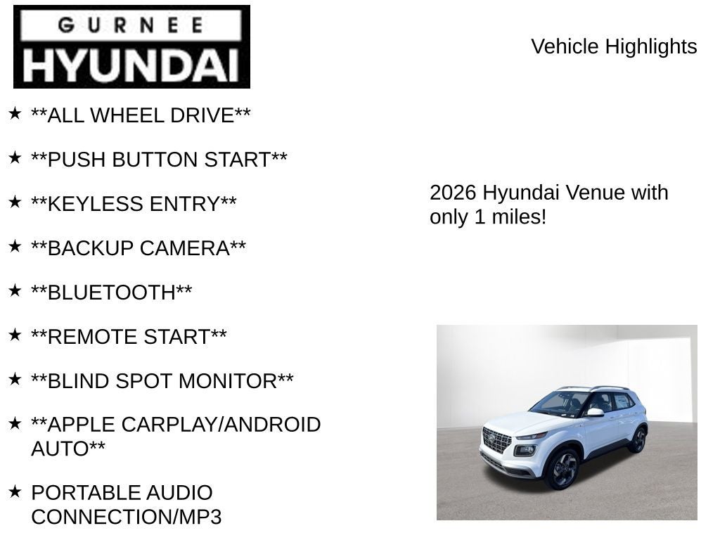 2026 Hyundai VENUE SEL