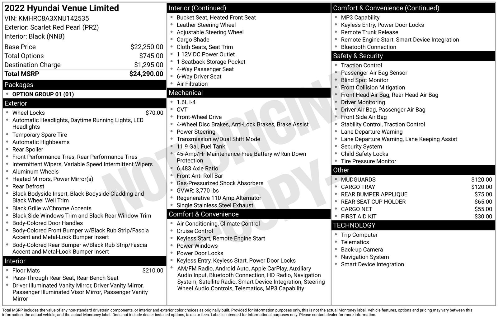 2022 Hyundai VENUE Limited