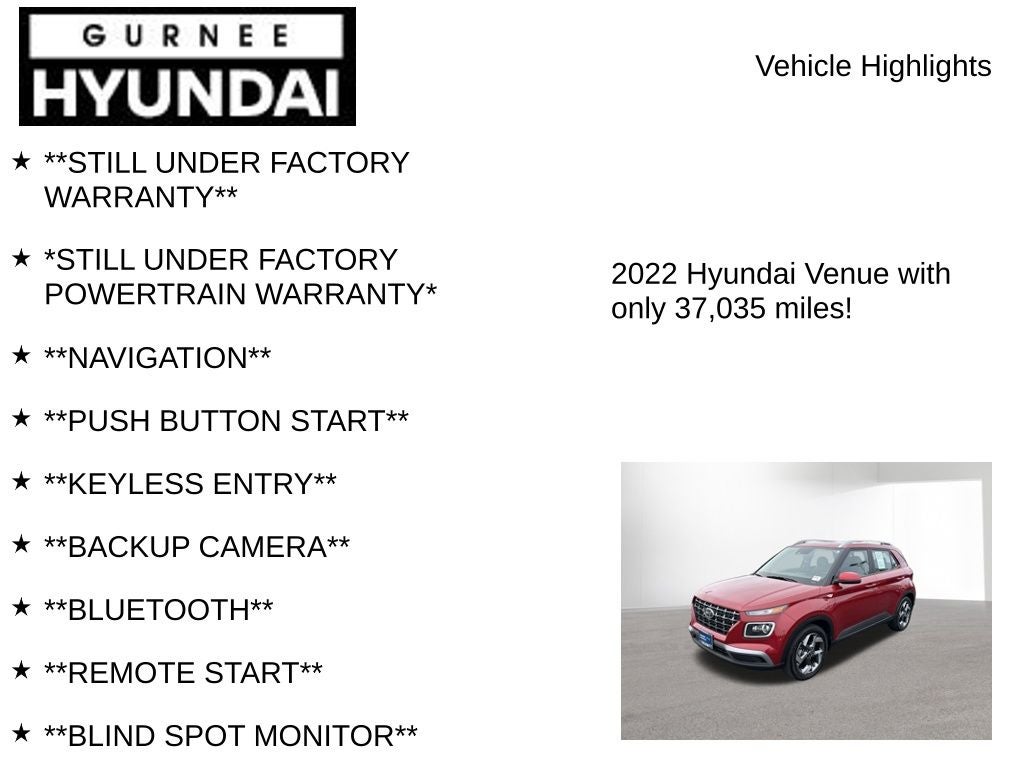 2022 Hyundai VENUE Limited