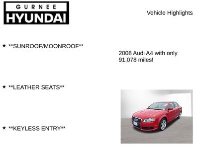 2008 Audi A4 2.0T quattro