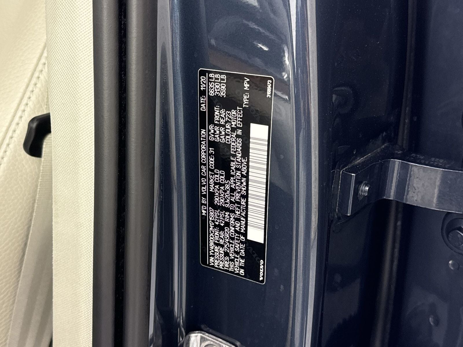 2021 Volvo XC90 Recharge Plug-In Hybrid T8 Inscription Expression 7 Passenger