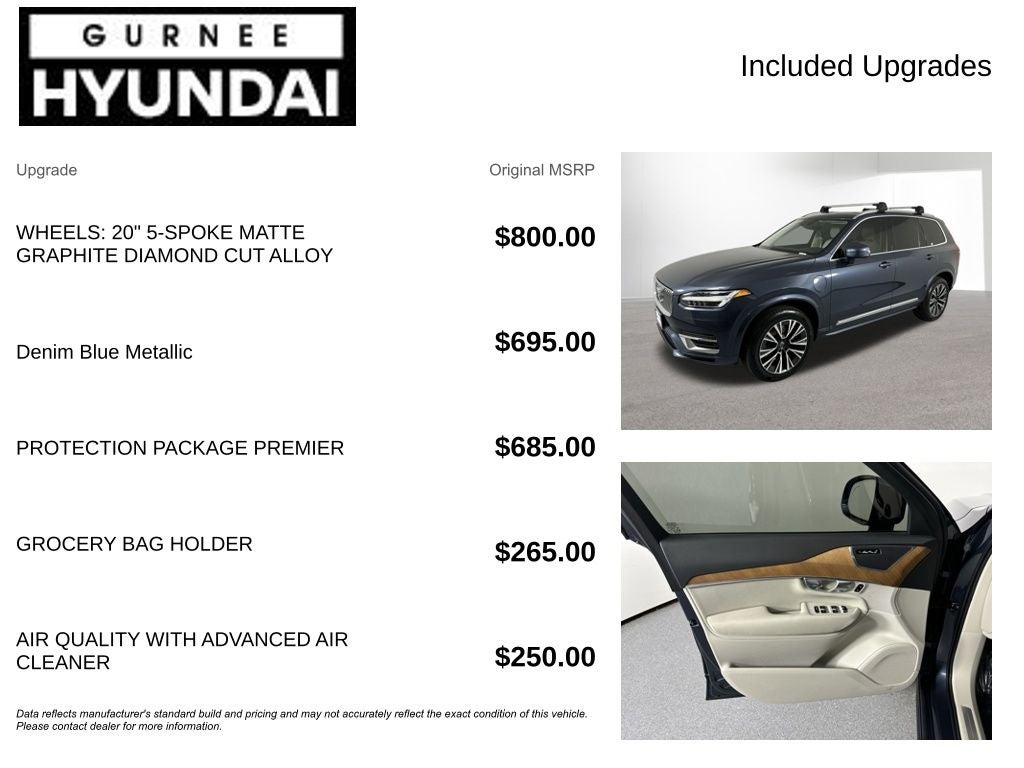 2021 Volvo XC90 Recharge Plug-In Hybrid T8 Inscription Expression 7 Passenger