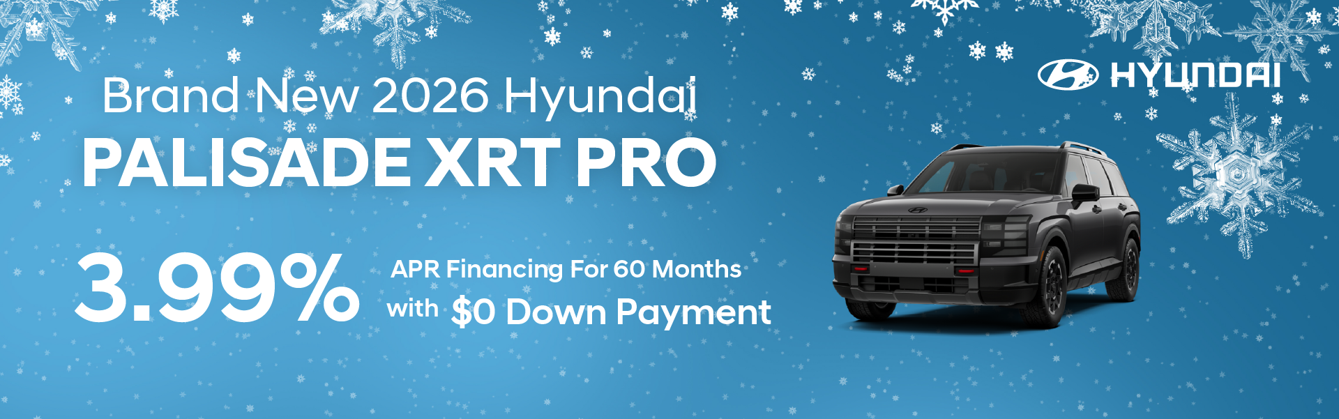 Brand New 2026 Hyundai PALISADE XRT PRO