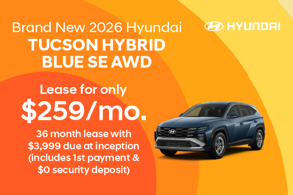 Brand New 2026 Hyundai TUCSON Hybrid Blue SE AWD