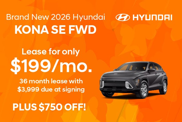 Brand New 2026 Hyundai Kona SE FWD