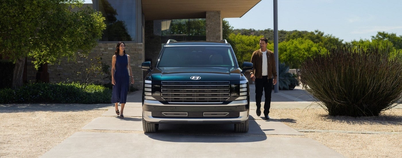 Black 2026 Hyundai Palisade Calligraphy parked on a driveway